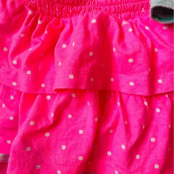 Toddler girls set of 3 scooter skirts 12-18 months tie dye, stripes, polka dots - Picture 3 of 8